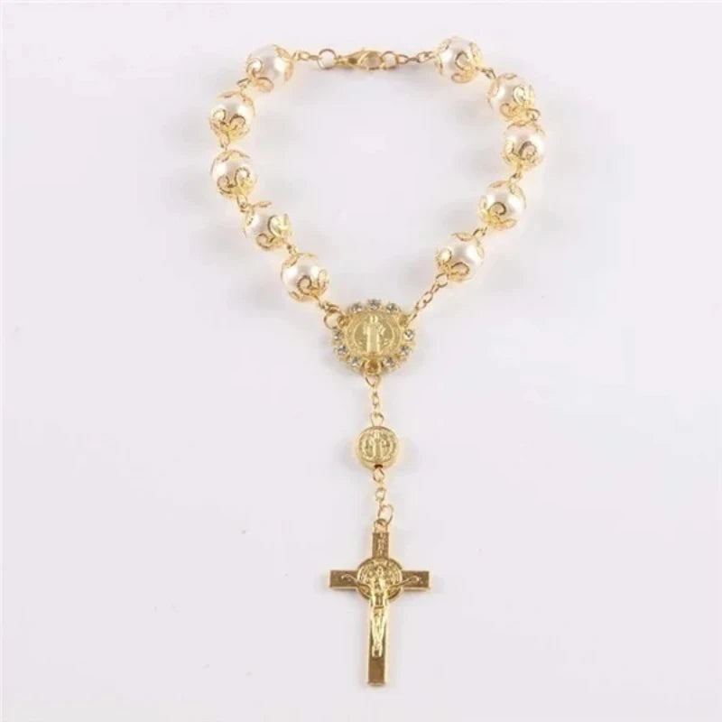 Bracelet Dizainier en Perles Dorées et Argentées