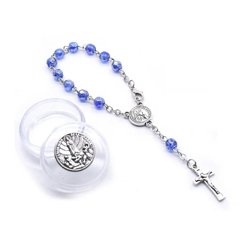 Dizainiers en Perles Colorées avec Médaille de la Vierge Marie