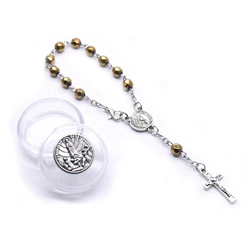Dizainiers en Perles Colorées avec Médaille de la Vierge Marie
