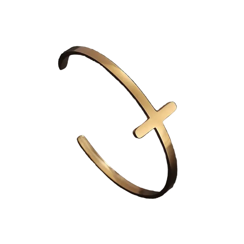 Bracelet Croix Ajustable – Manchette Classique