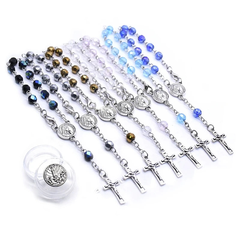 Dizainiers en Perles Colorées avec Médaille de la Vierge Marie