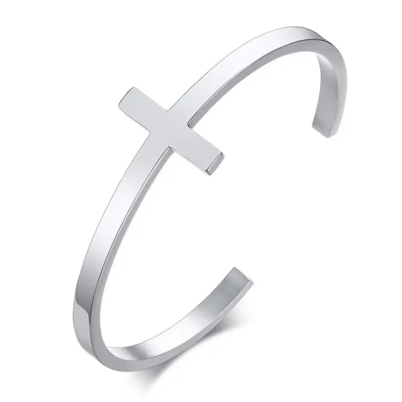 Bracelet Croix Ajustable – Manchette Classique
