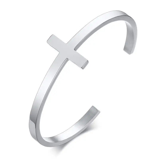 Bracelet Croix Ajustable – Manchette Classique