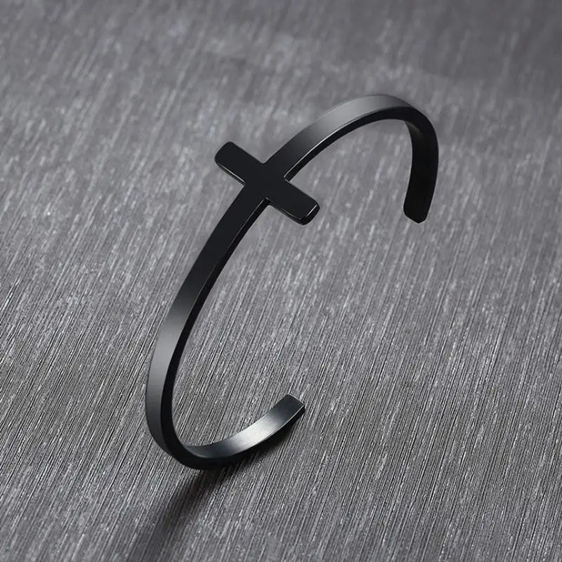 Bracelet Croix Ajustable – Manchette Classique