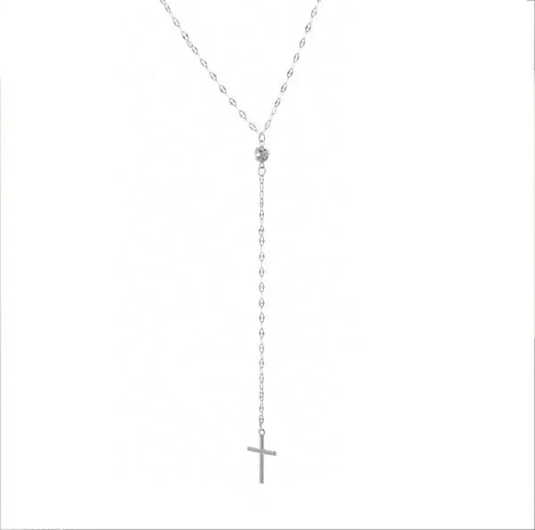 Collier Femme Croix Suspendue en Y - Élégance Moderne et Subtile