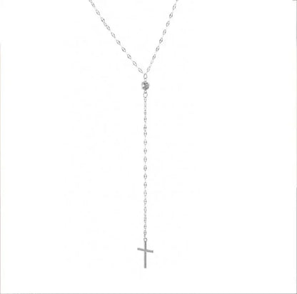 Collier Femme Croix Suspendue en Y - Élégance Moderne et Subtile