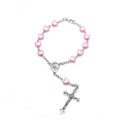 Dizainier Bracelet avec Perles Cœurs Roses