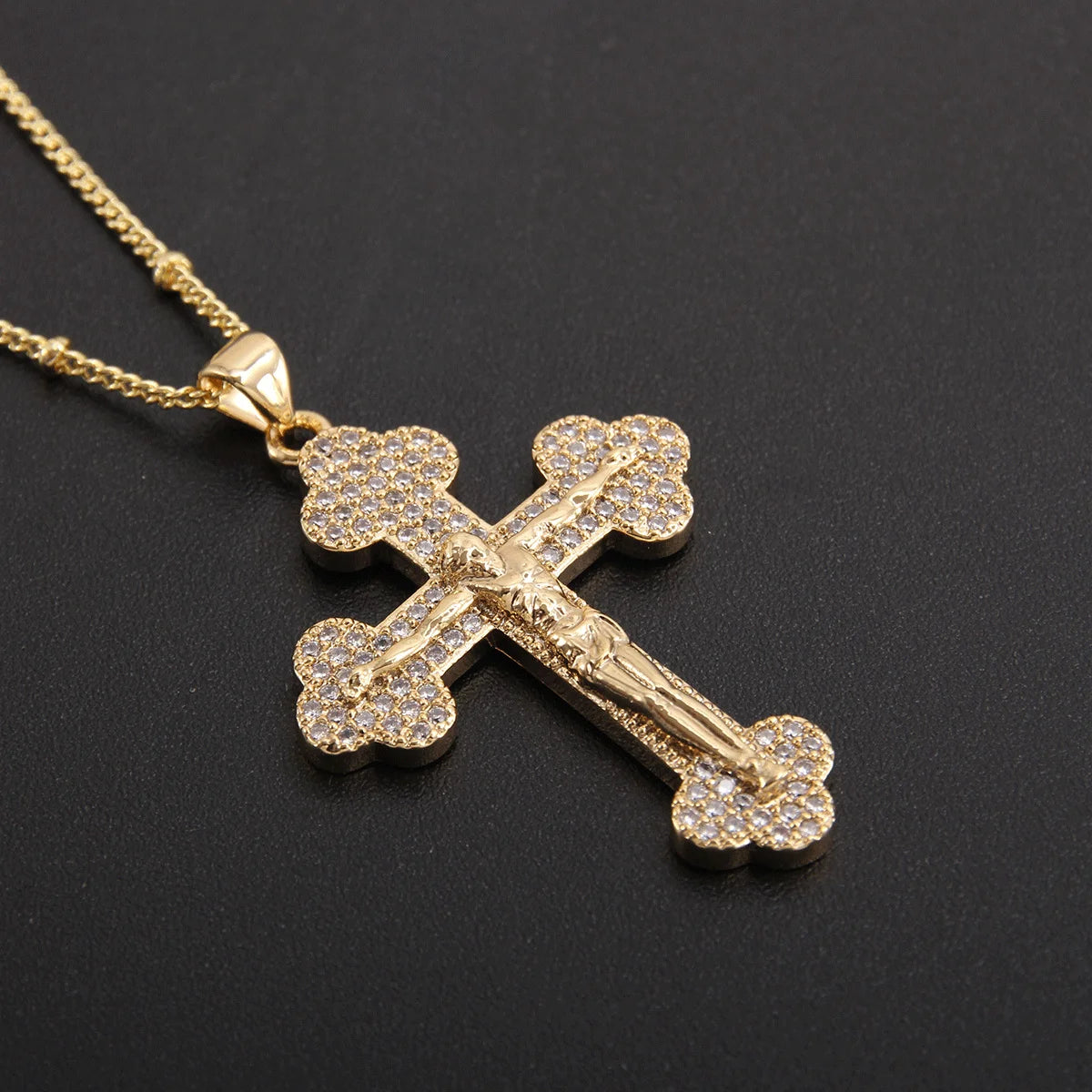 Collier Croix Doré Femme Premium