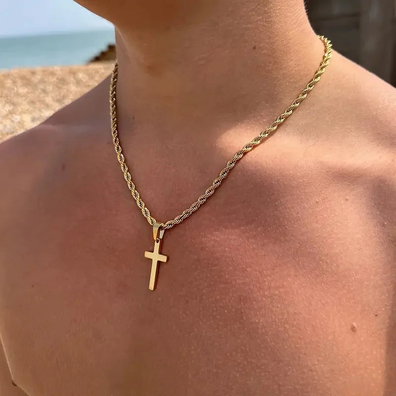 YADOCA Collier Croix pour Homme Femme Acier Inoxydable 316L Multicouches Figaro/Chaîne Cubaine Croix Pendentif Collier Homme Collier Argent/Or/Noir YADOCA Collier Croix pour Homme Femme Acier Inoxydable 316L Multicouches Figaro/Chaîne Cubaine Croix Pendentif Collier Homme Collier Argent/Or/Noir