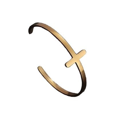 Bracelet Croix Ajustable – Manchette Classique