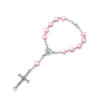 Dizainier Bracelet avec Perles Cœurs Roses