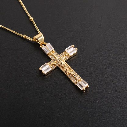 Collier Croix Doré Femme Premium