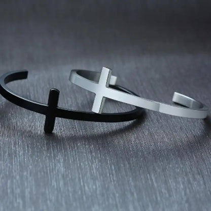 Bracelet Croix Ajustable – Manchette Classique